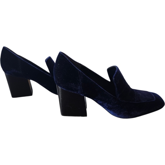 Marc Fisher LTD Marlo Blue Velvet Pump Loafers 9 - Picture 5 of 11